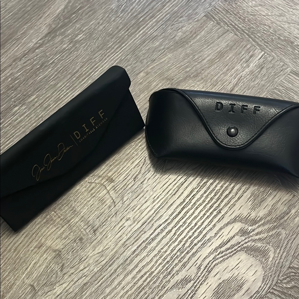 DIFF Black Sunglasses Case Set